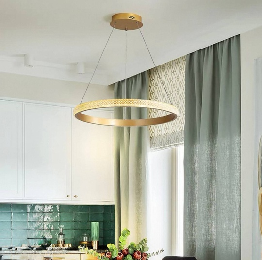 Люстра подвесная, медь, ПММА, NATA 80*100 металл, LED.