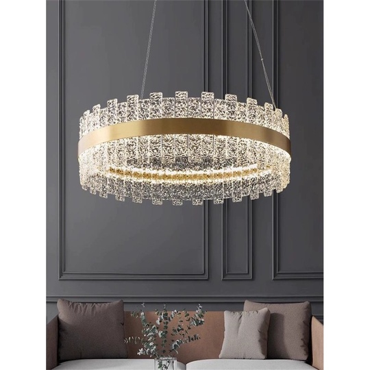 Люстра подвесная, медный, хрусталь, FASHIONABLE 40*16, металл, LED.