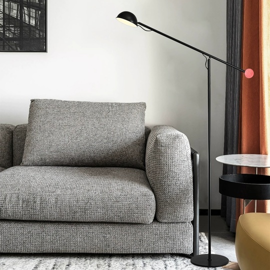 Торшер черный, красный Alexa 132*135, LED, металл